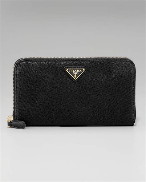 prada zip wallet mens|prada saffiano zipper wallet.